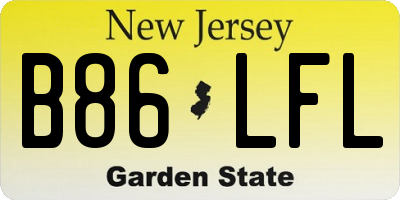 NJ license plate B86LFL
