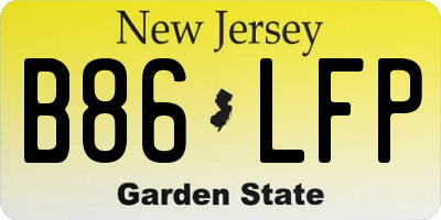 NJ license plate B86LFP