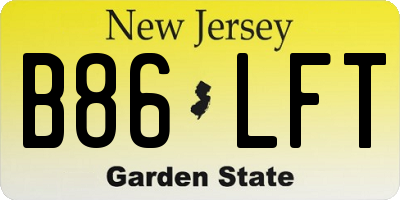 NJ license plate B86LFT