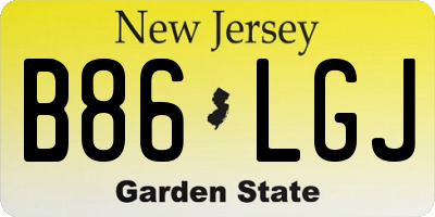 NJ license plate B86LGJ
