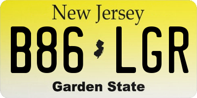 NJ license plate B86LGR