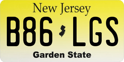 NJ license plate B86LGS