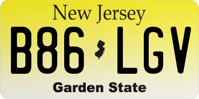 NJ license plate B86LGV