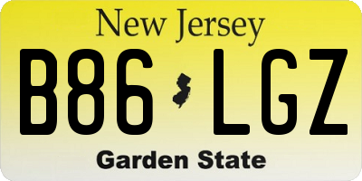 NJ license plate B86LGZ