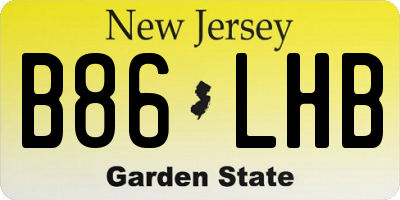 NJ license plate B86LHB