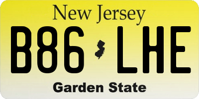 NJ license plate B86LHE