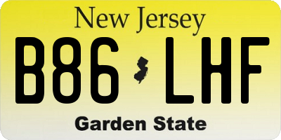 NJ license plate B86LHF