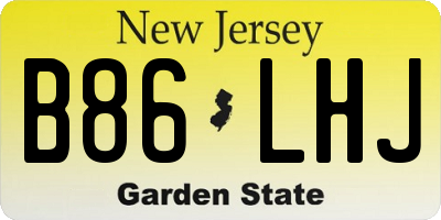 NJ license plate B86LHJ