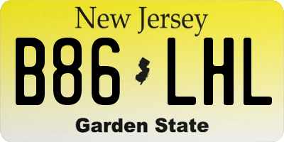 NJ license plate B86LHL