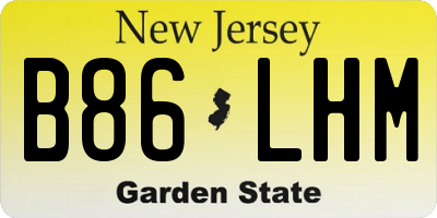 NJ license plate B86LHM