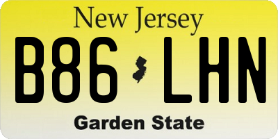 NJ license plate B86LHN