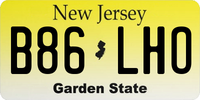 NJ license plate B86LHO