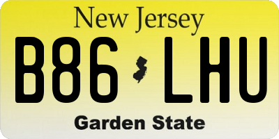 NJ license plate B86LHU