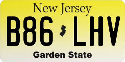 NJ license plate B86LHV