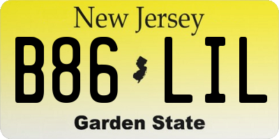 NJ license plate B86LIL