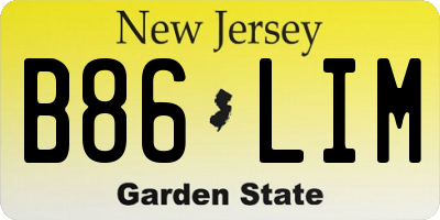 NJ license plate B86LIM