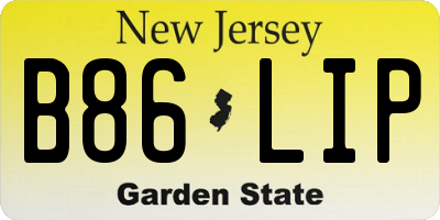 NJ license plate B86LIP
