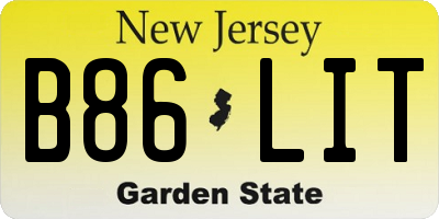 NJ license plate B86LIT