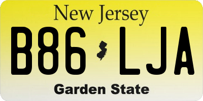 NJ license plate B86LJA