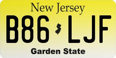NJ license plate B86LJF