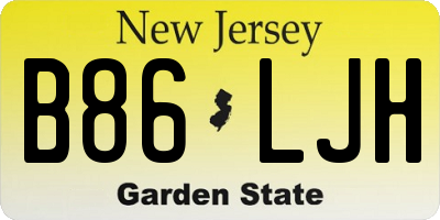 NJ license plate B86LJH
