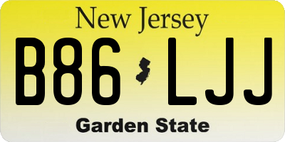 NJ license plate B86LJJ
