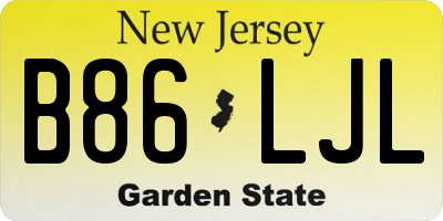 NJ license plate B86LJL