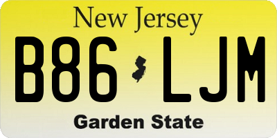 NJ license plate B86LJM