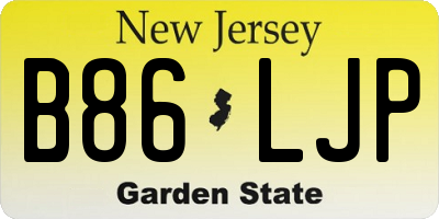 NJ license plate B86LJP