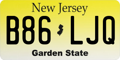 NJ license plate B86LJQ