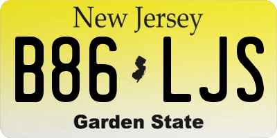 NJ license plate B86LJS