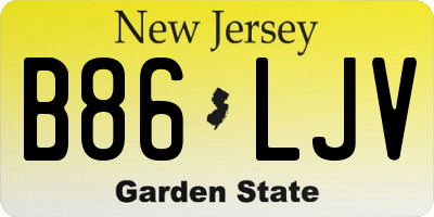 NJ license plate B86LJV