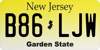 NJ license plate B86LJW