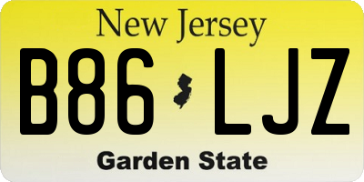 NJ license plate B86LJZ