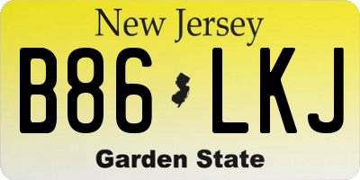 NJ license plate B86LKJ