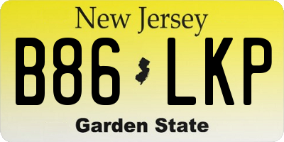 NJ license plate B86LKP