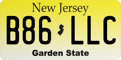 NJ license plate B86LLC