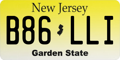 NJ license plate B86LLI