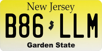 NJ license plate B86LLM