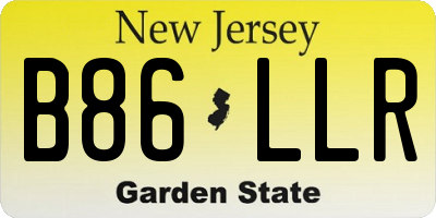 NJ license plate B86LLR
