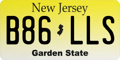 NJ license plate B86LLS