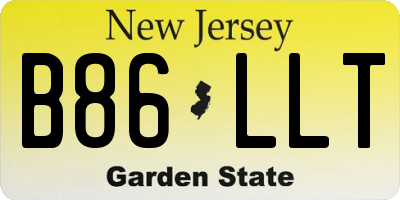 NJ license plate B86LLT