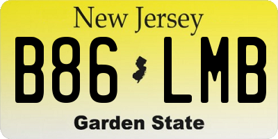 NJ license plate B86LMB
