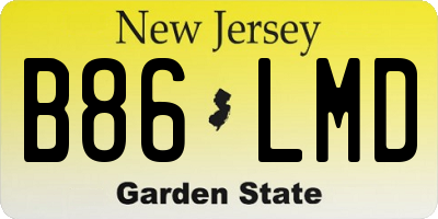 NJ license plate B86LMD