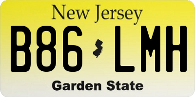NJ license plate B86LMH