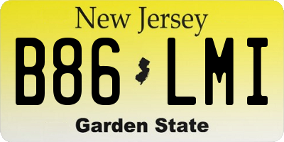 NJ license plate B86LMI