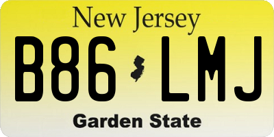 NJ license plate B86LMJ
