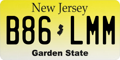 NJ license plate B86LMM