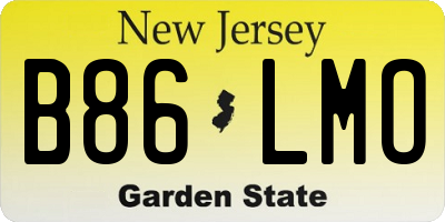 NJ license plate B86LMO