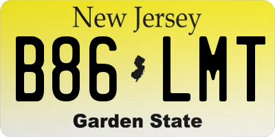 NJ license plate B86LMT